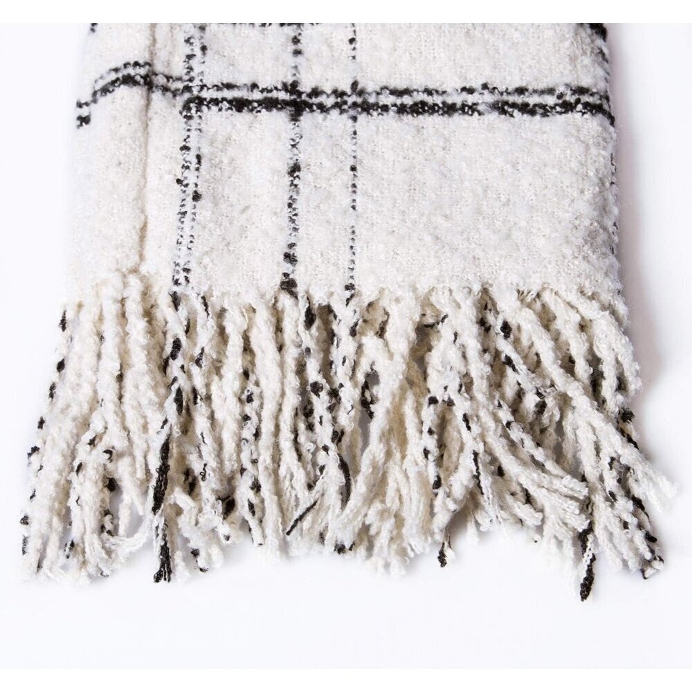 Women's  Ia-white Scarf Winter Double-Layer Neck Warmer Knit Fleece Lined Circle - Picture 2 of 7